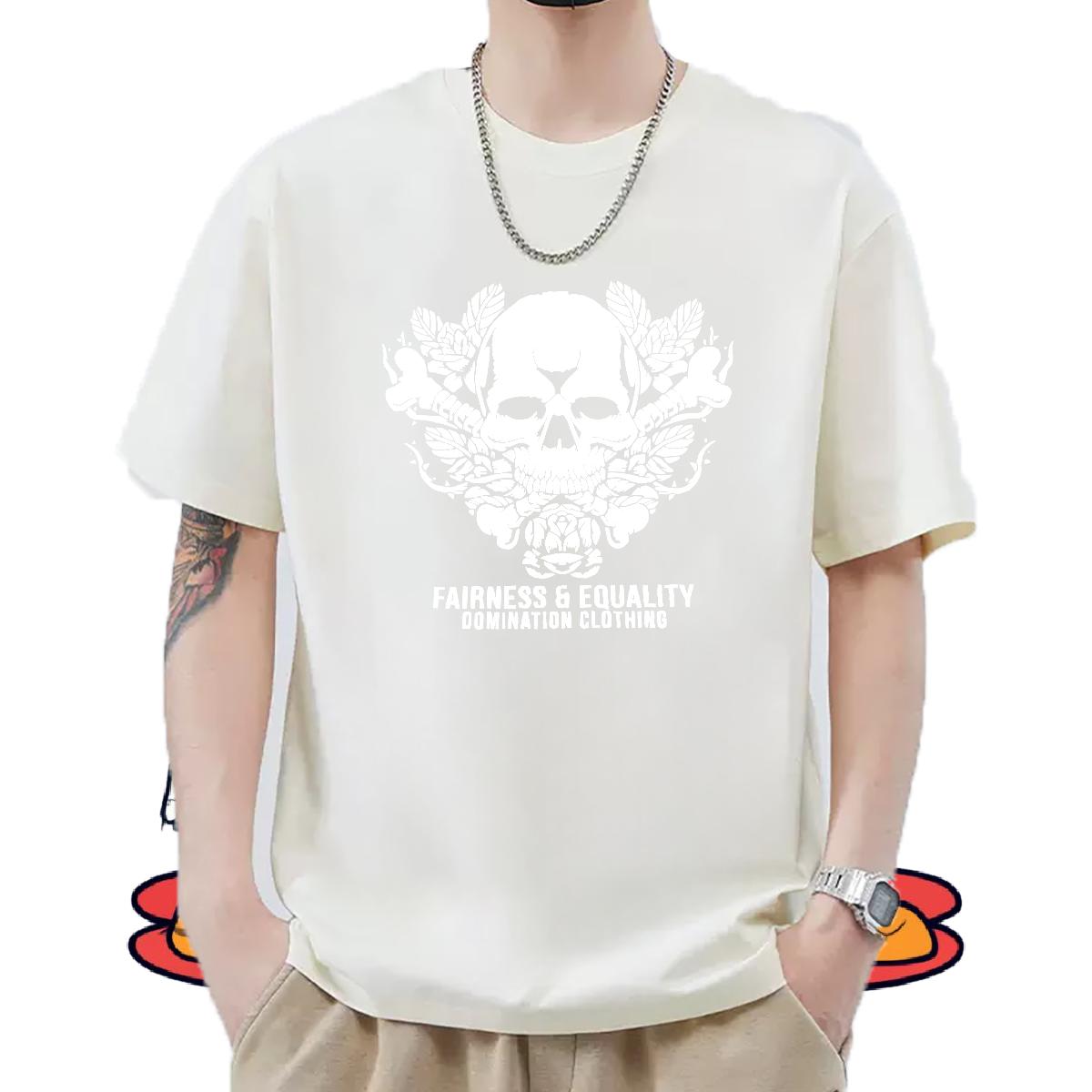 Fashion Casual T-Shirts Plus Size Custom Men Tops Tees Hip Hop Street 180g Cotton Brand Clothes