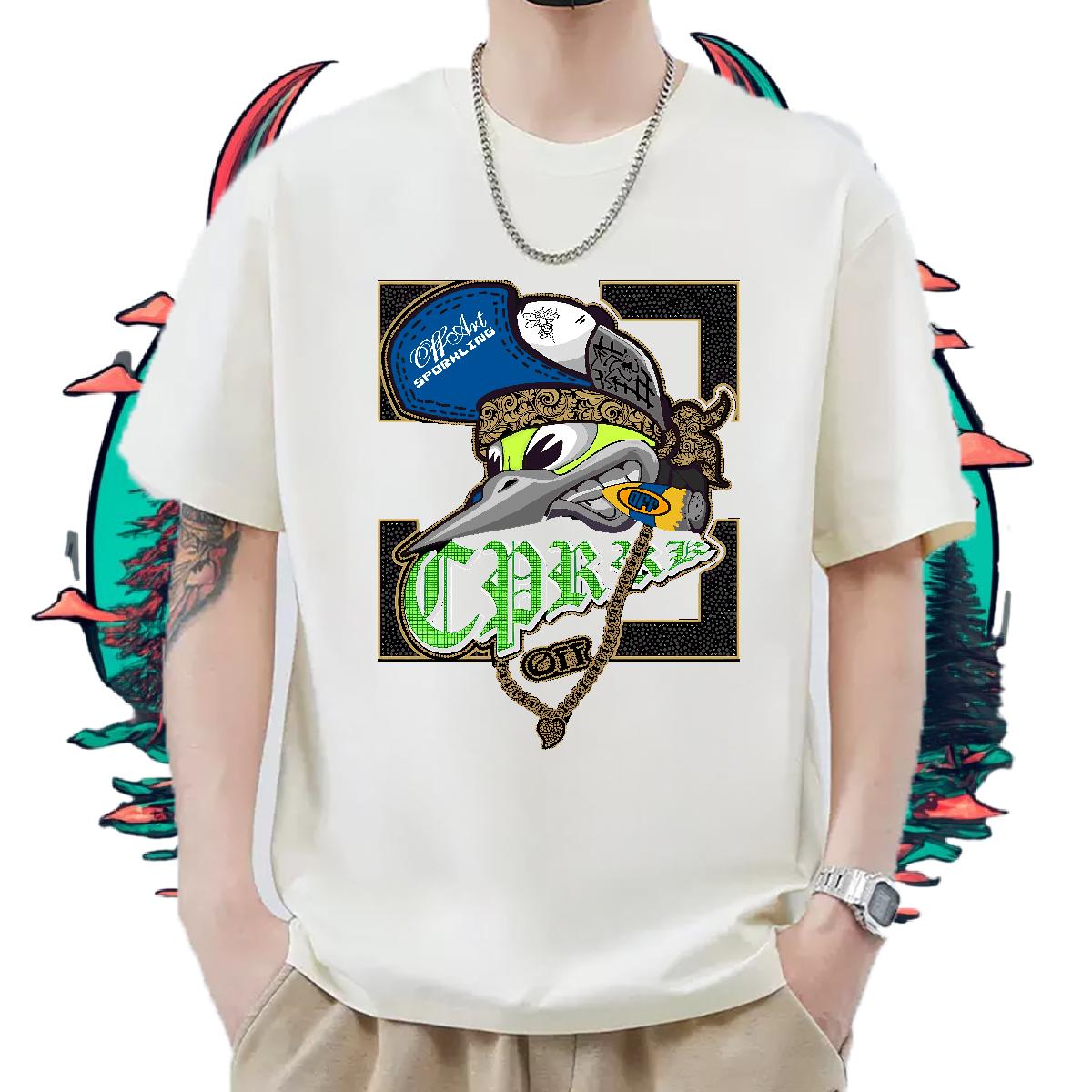 Designer T Shirts Men Street wear Hip Hop Crew Neck Cotton Men Clothes T-Shirt Factory Direct White Plus Size Polos