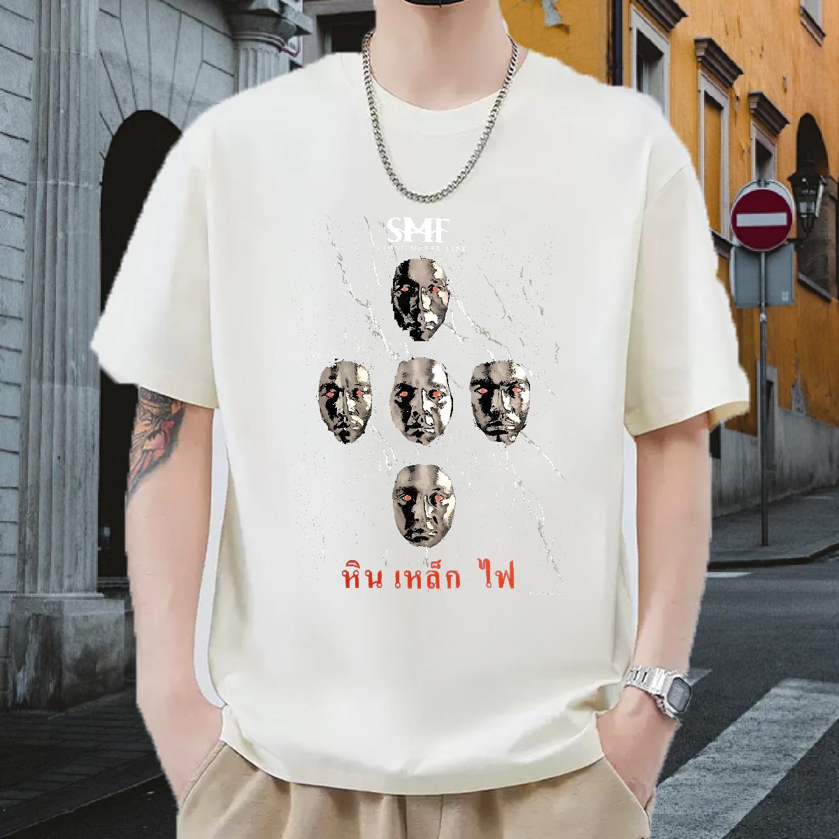 Factory Direct T shirt Cartoon Print Street Casual Tshirts Short Sleeve Cotton O-Neck Soft