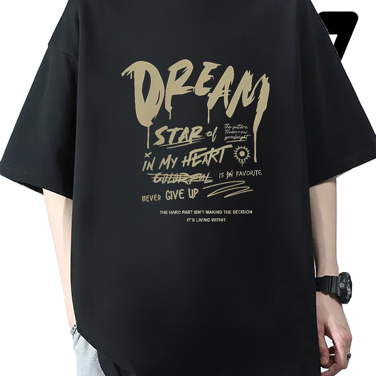 DIY T-Shirts for Men Floral Print Street Casual Men Tees Breathable Crew Neck Cotton Brand