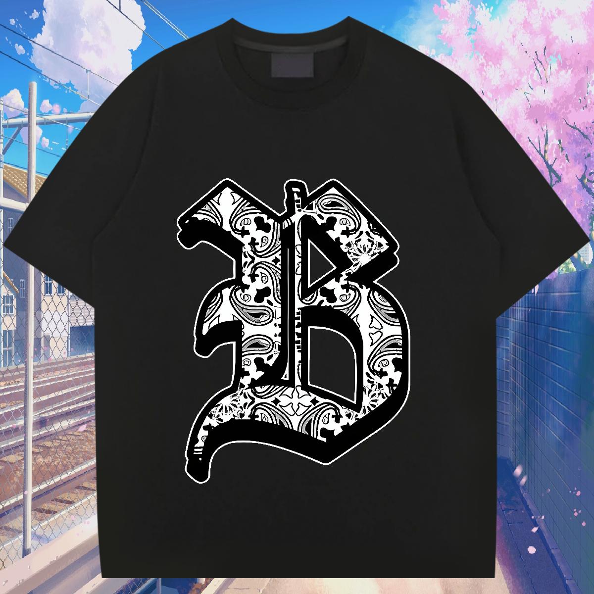 Designer T shirt Anime Print Street Casual Men Tops Tees Short sleeve Cotton Soft 5A