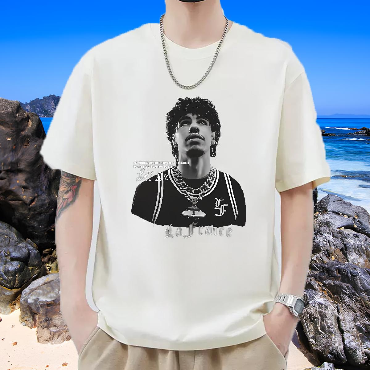 Fashion T shirt Black White Men Tees Hip Hop O-Neck Short Sleeve Cotton Wholesale Tops Tees