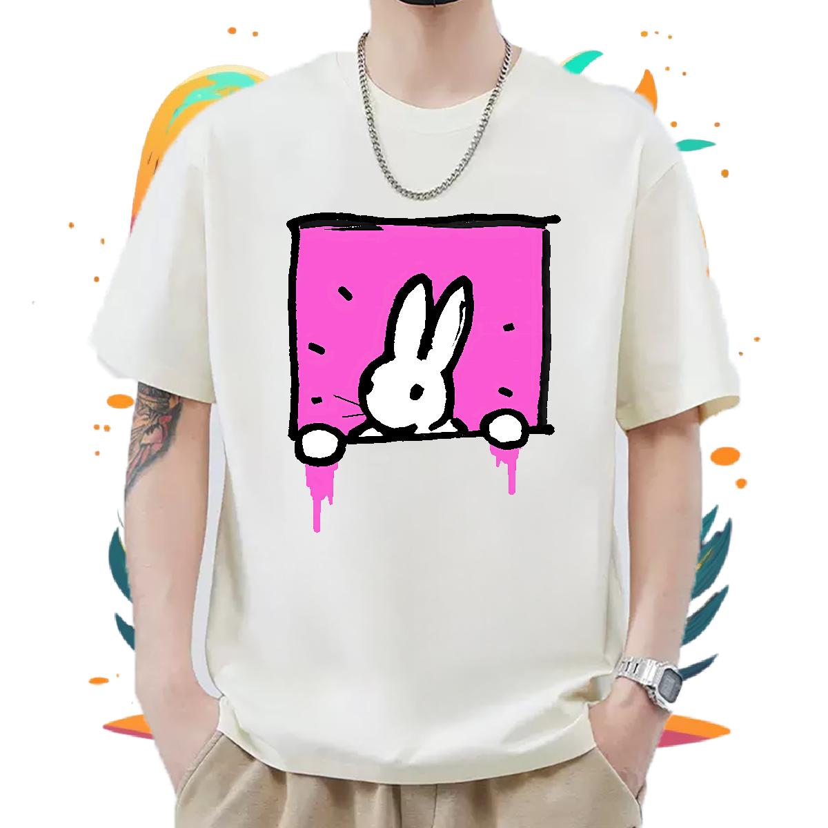 Loose Fit T Shirt For Man Outdoor Short sleeve Cotton Soft Men Clothes T-Shirt Classic Plus Size Cartoon Clothings