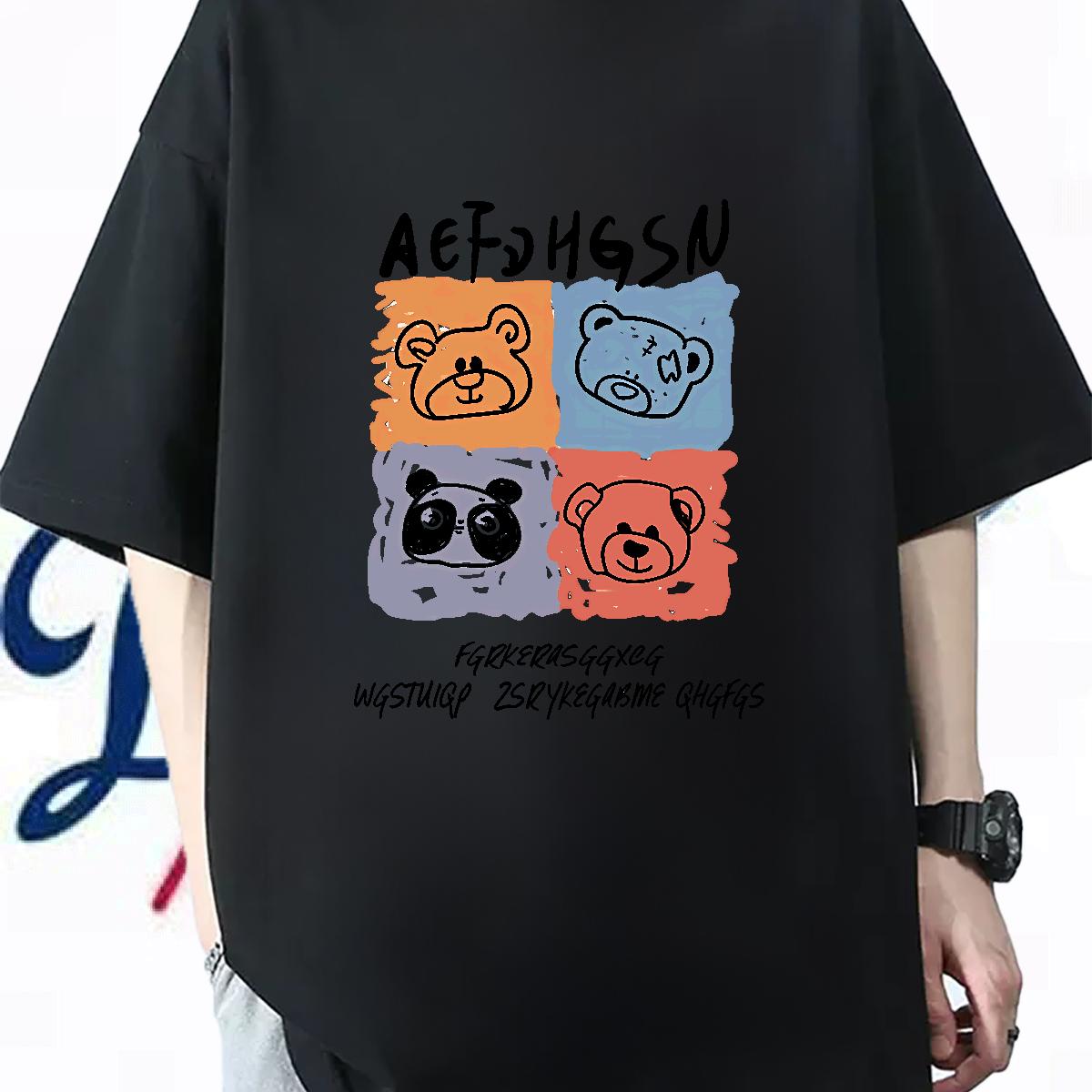 Comfortable Men Clothes T-Shirt Breathable Crew Neck High Street Hip Hop Man T Shirts Oversized S-3XL Classic Casual Tees