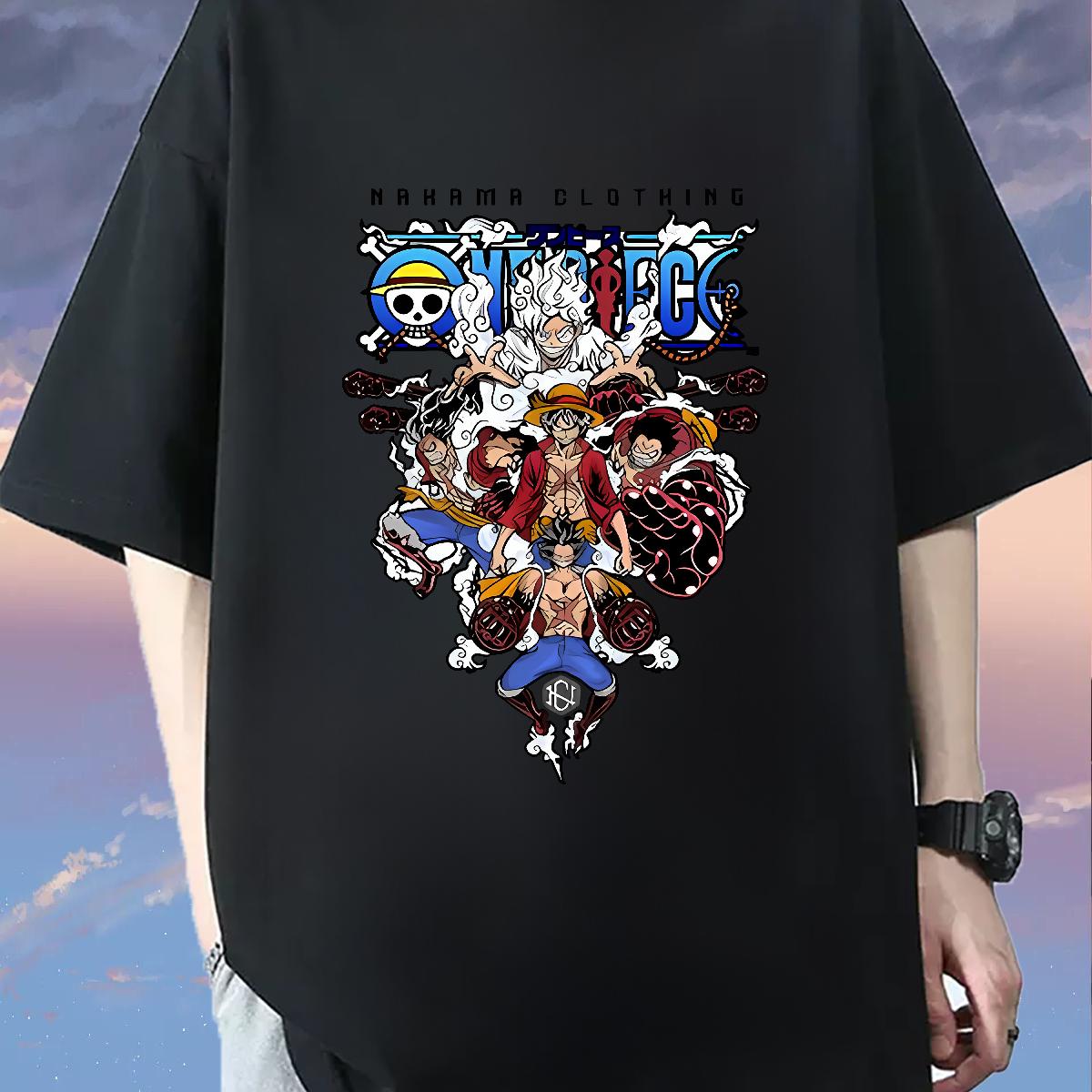 2024 Summer T-Shirts for Men Cartoon Print Casual Beach Men Tees Breathable Crew Neck Classic