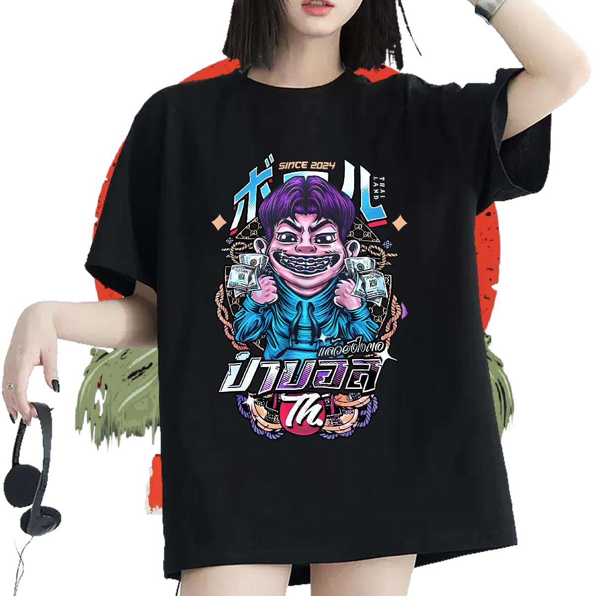 Comfortable T Shirts Women Cotton Breathable Short Sleeve Polos Hip Hop Street 2024 Designer Unisex Tshirts Plus Size Custom