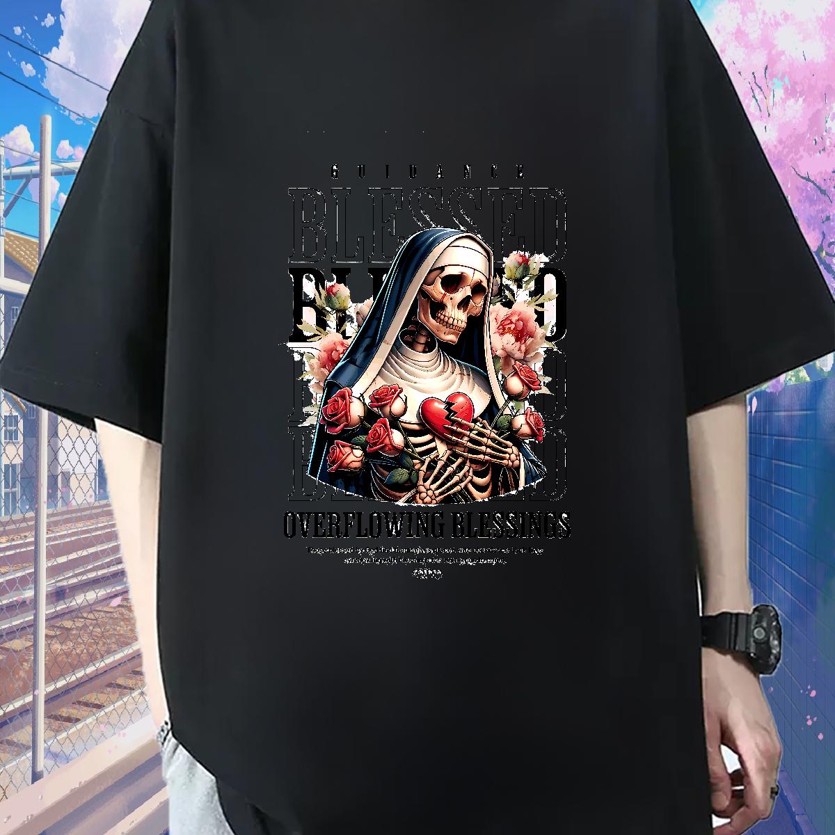 Cool Design Couples T Shirts Short Sleeve Cotton O-Neck Spring Summer Mens T Shirts Black Oversized Brand Top Tees