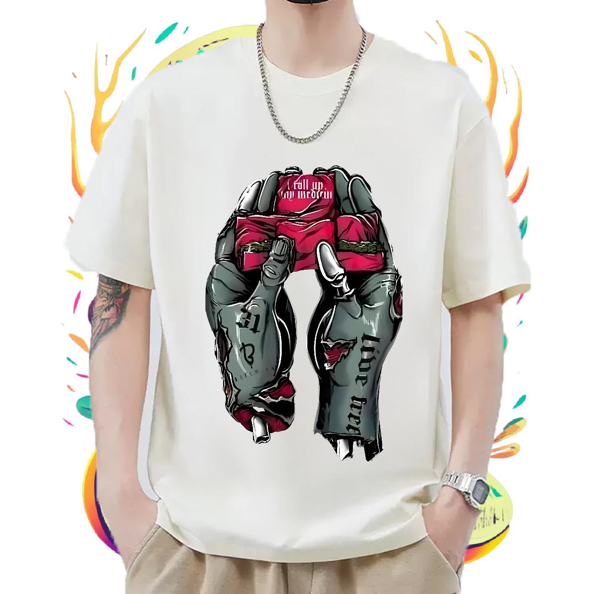 Brand T Shirt For Man Custom Anime Tshirts Hip Hop Cotton Breathable Short Sleeve High Quality Tops
