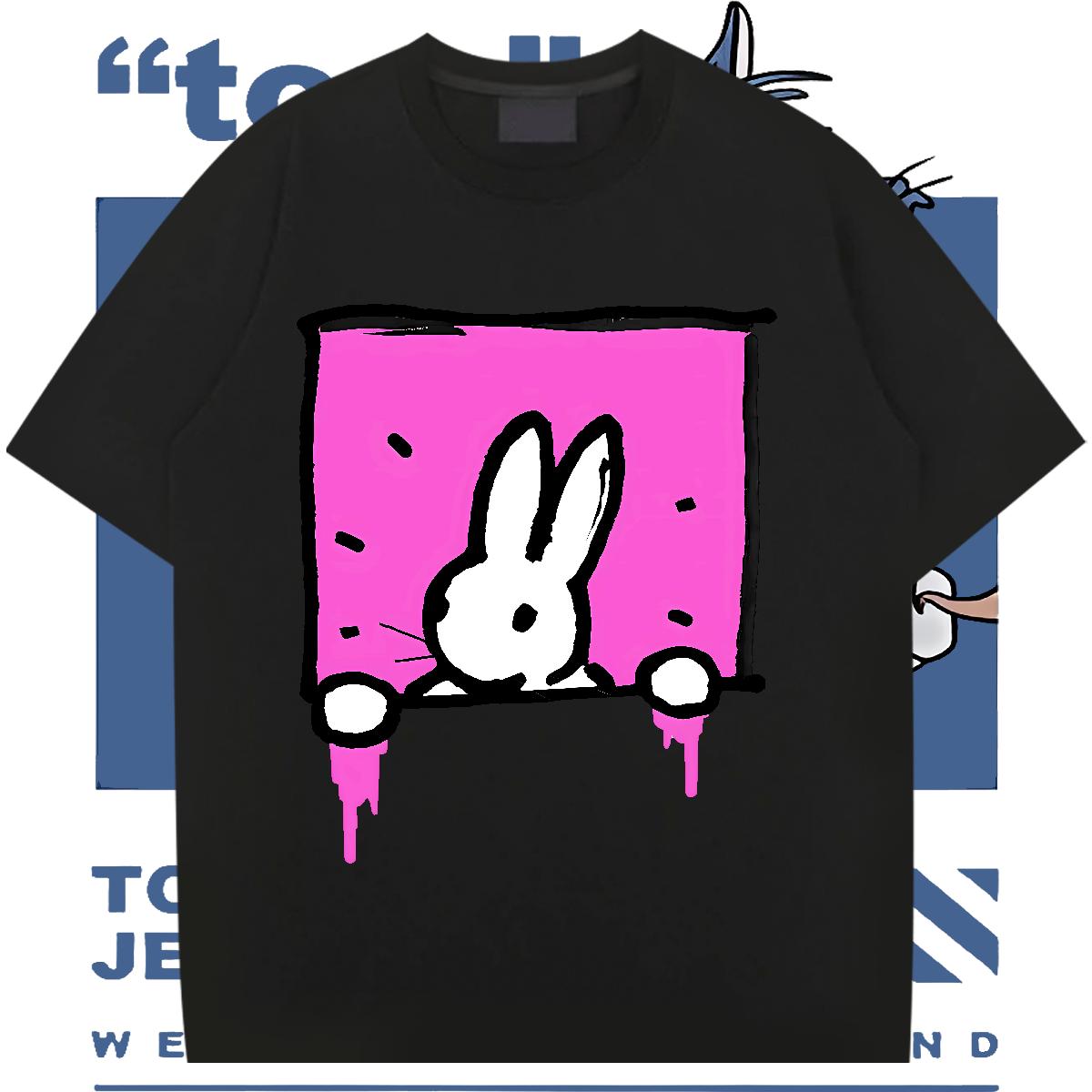 Loose Fit Men T Shirts Street Short Sleeve Cotton O-Neck Men Tops Tees Fashion New DIY Logo Top Tees