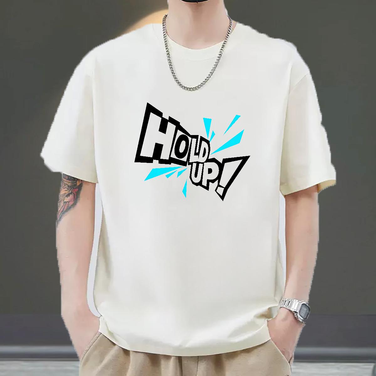 Classic T Shirts Men DIY Printed Men Clothes T-Shirt Outdoor Breathable Crew Neck Cotton Cool Clothings