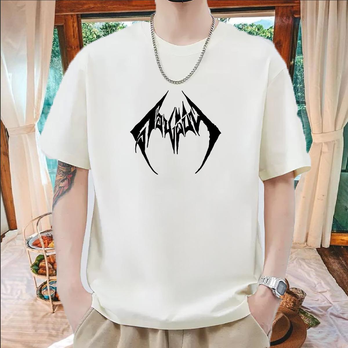 Soft Men Tshirts Short Sleeve Cotton O-Neck Outdoor T-Shirts Anime Fashion New Tees Shirts