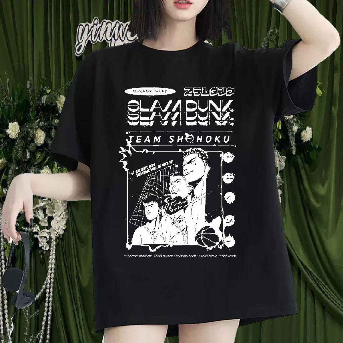 2024 Casual Womens T Shirts Cotton Breathable Hip Hop Woman Tshirt DIY Anime Printed High quality Top Tees