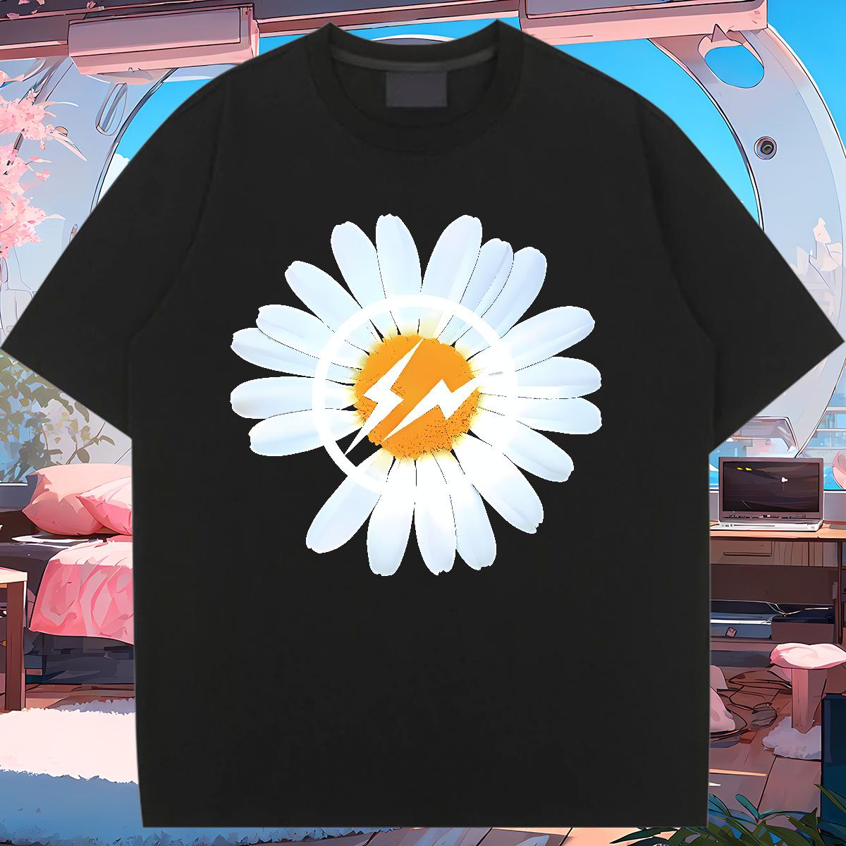 Loose Women T Shirts Breathable Crew Neck Cotton Tshirts Outdoor DIY Unisex Tshirts Custom Cartoon