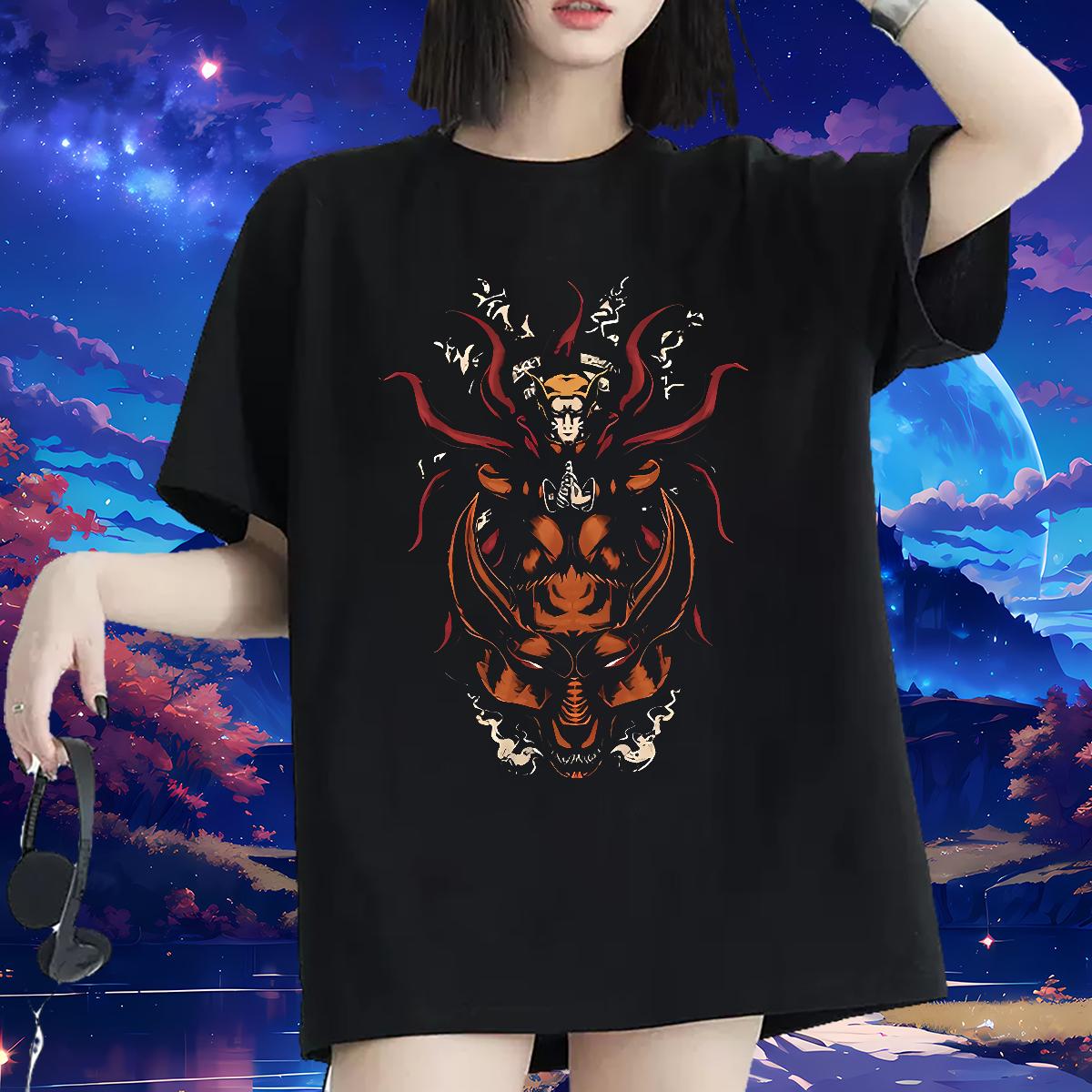 Comfortable T-Shirts for Women Breathable Crew Neck Tops Shirt Daily Wear New Arrival Lady T shirt Anime Print