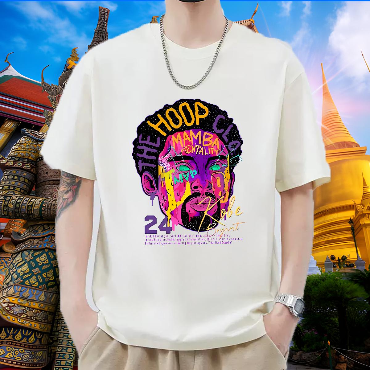 5A Mens T Shirts Hip Hop Street Crew Neck Cotton Tshirts Casual New Plus Size Cartoon Clothings