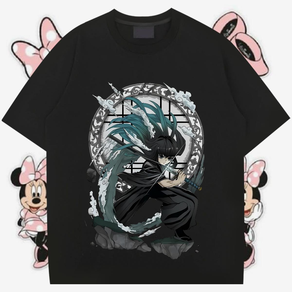 Classic Men Tees Short Sleeve Cotton O-Neck Anime Printing Street T-Shirts Asian Size Fashion Casual Clothings