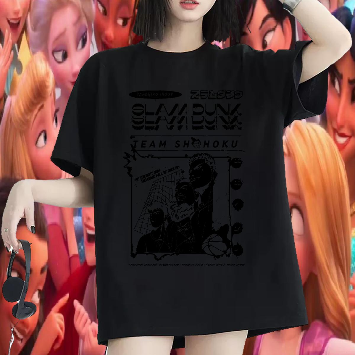 Female T Shirt For Woman Breathable Crew Neck Tops Shirt Street Fashion New Couples T Shirts DIY Anime