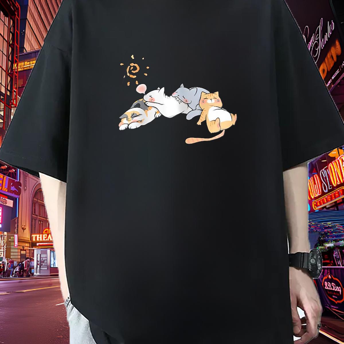 High Quality T-Shirts for Men Outdoor Cotton O Neck Short Sleeves Men Tees Designer Fashion Anime Tops Tees