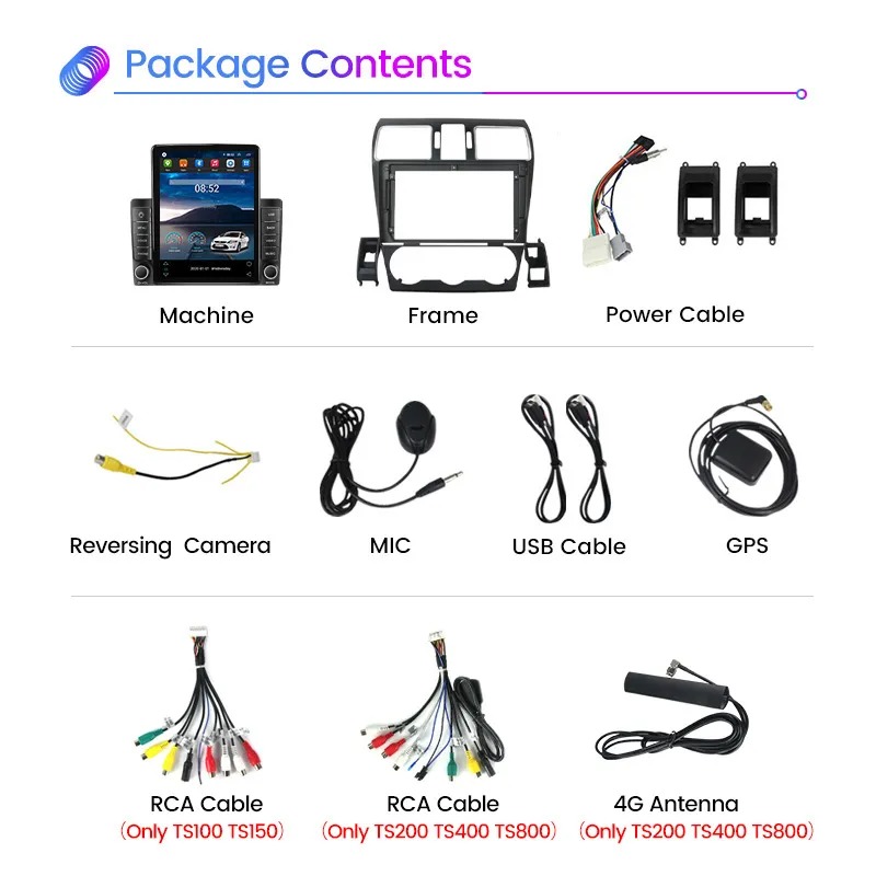 Car Video Radio Player Multimedia Stereo for Subaru WRX Forester 2014-2016 Tesla Type Android 13 Video Navigation GPS BT