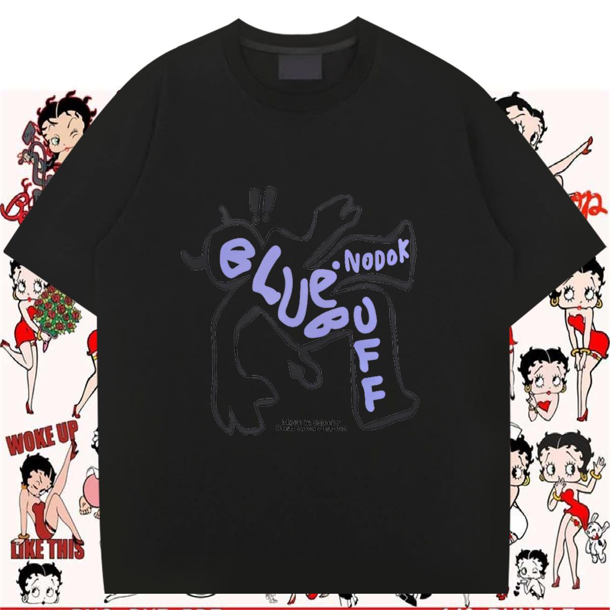 5A T-Shirts Hip Hop Street Cotton O Neck Short Sleeves Men Tees 2024 New Custom Printed Top Tees