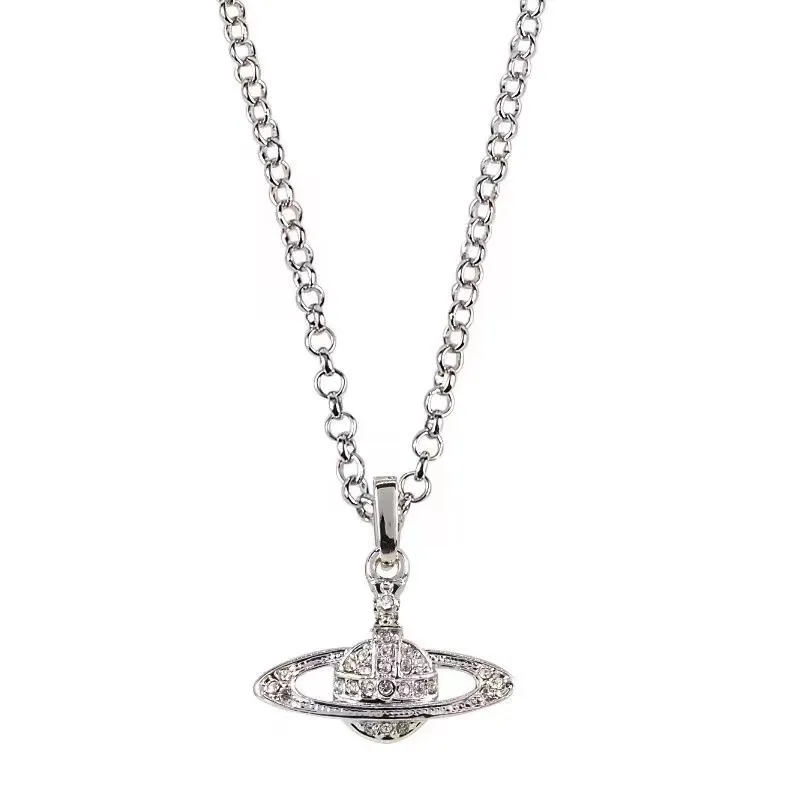 Designer Planet Pendant Necklace For Women Stainless Steel Accessories Jewelry Gift