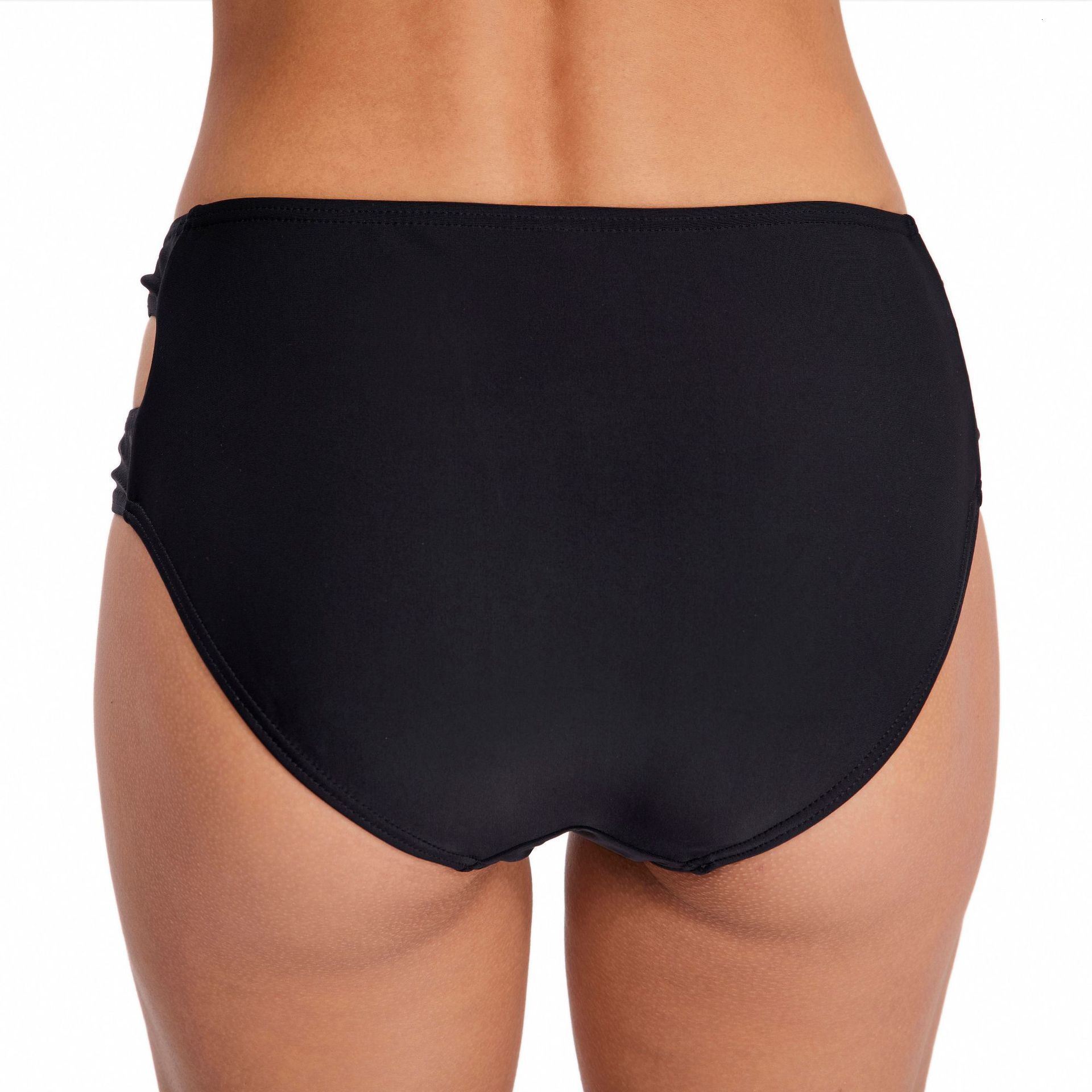 New Pattern Solid Temperament Versatile New Conservative Pleated Women's Triangle Pants with Sexy Solid Color Swim Trunks Temperament Loose Self-