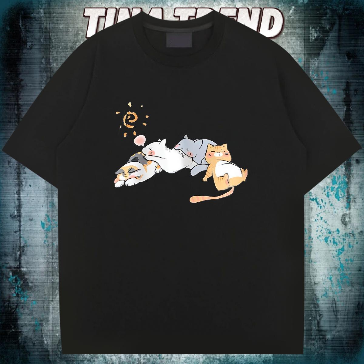 Soft T shirt Hip Hop Crew Neck Cotton Couples T Shirts Wholesale Anime Print Tops Shirt