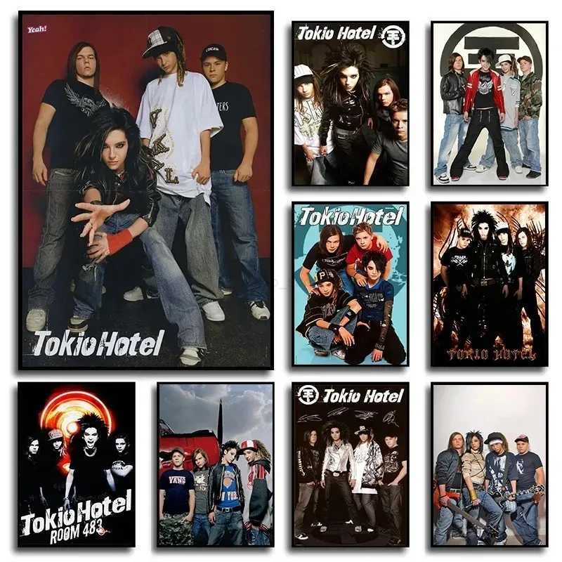 Metal Rock Band Tokio Hotel Portrait Music Album Singer Art Picture Canvas Painting Family Room Dormitory Decoration GiftB240713