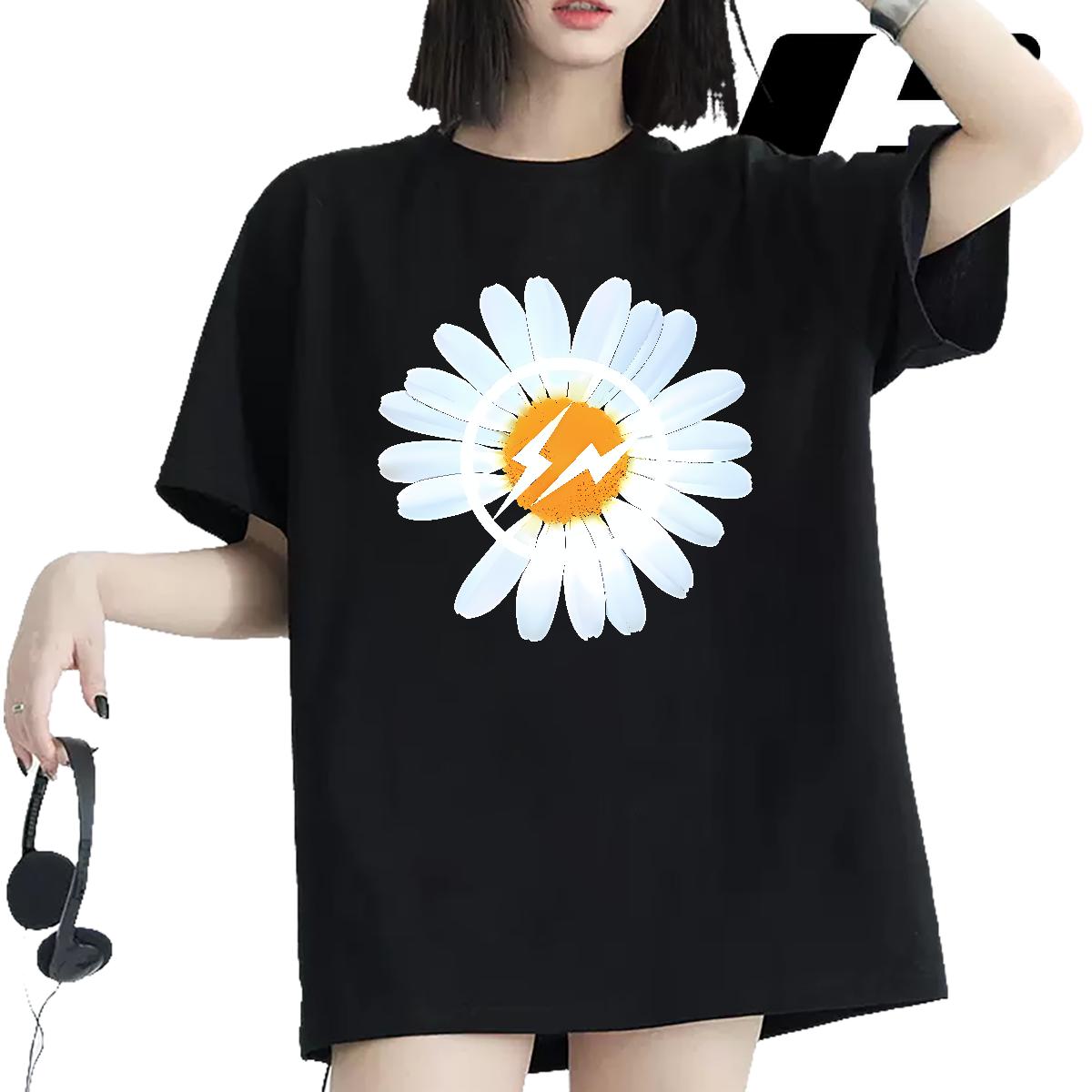 2024 Casual Womens T Shirts Cotton O Neck Short Sleeves Daily Wear Woman Tshirt Custom Anime Designer Tops Shirt