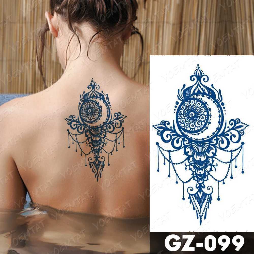 Juice Extract Lasting Waterproof Temporary Tattoo Sticker Peony Flower Flash Tattoos Women Ink Arm Ankle Body Art Fake Tatto MenB240713