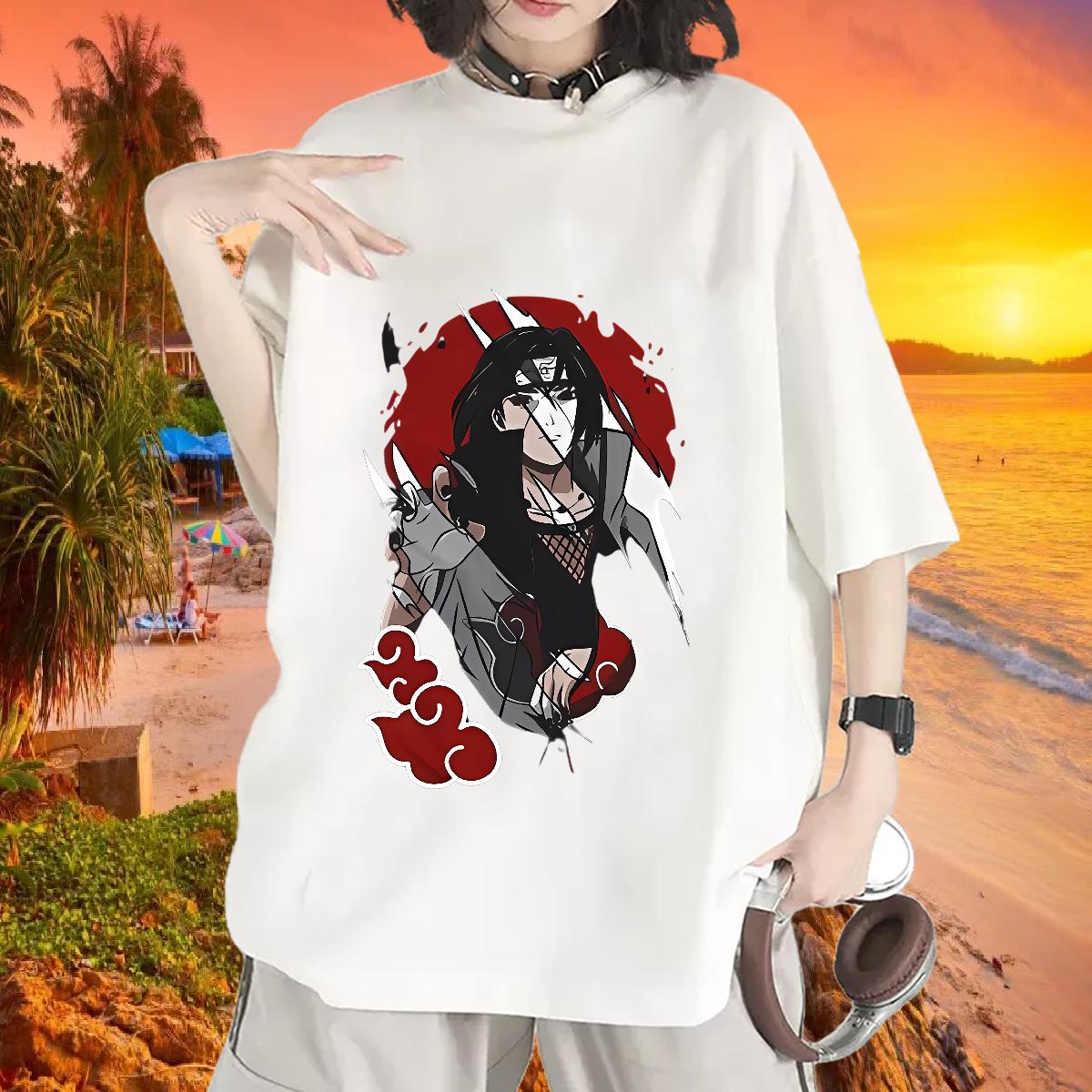 Fashion Casual T shirt Round Neck Short Sleeve Hip Hop Street Tshirt for Man Woman Anime Oversized Popular Clothes Shirt