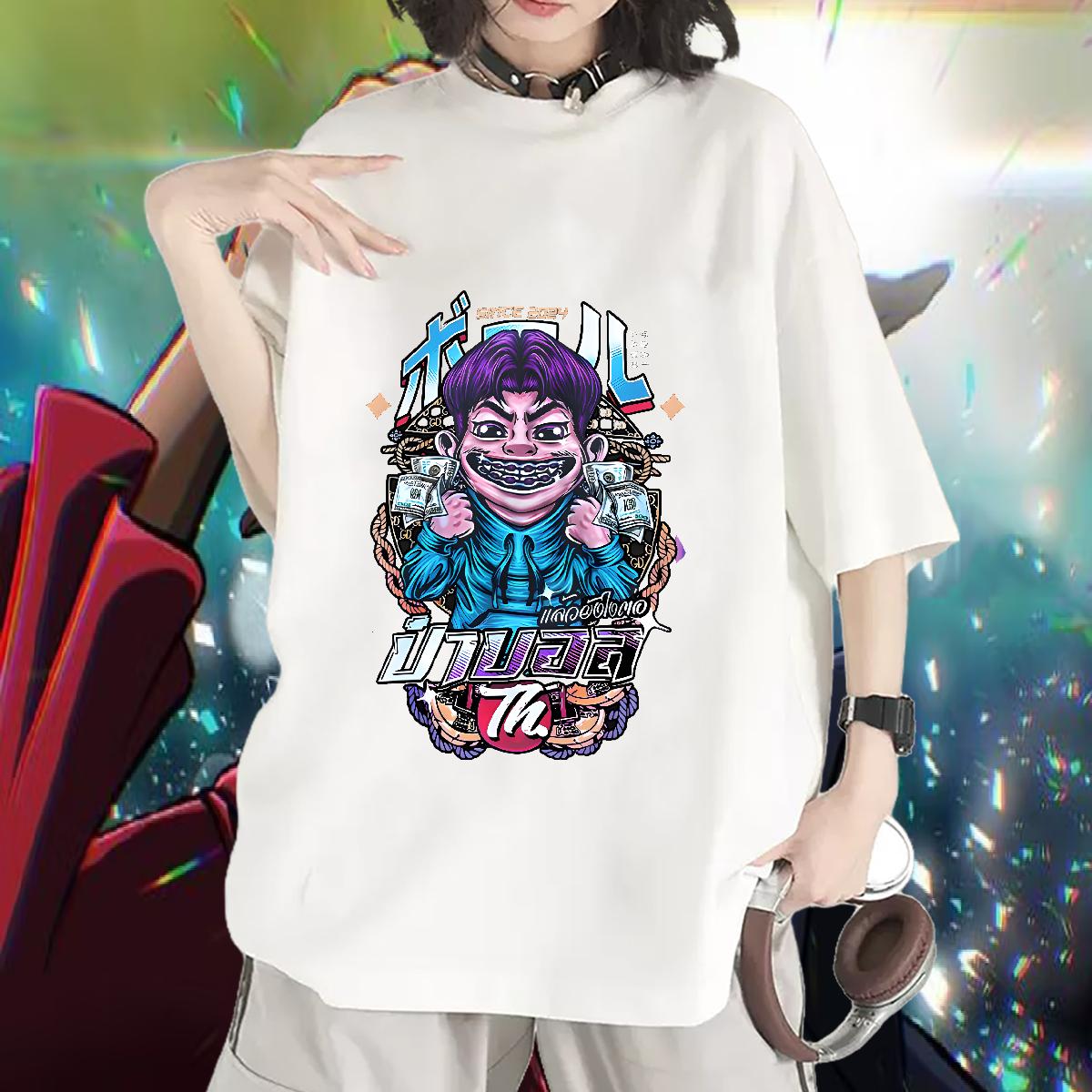 Loose fit T-Shirts for Women Cotton Breathable Soft Tee Shirt Outdoor New Arrival Lady T shirt DIY Printed