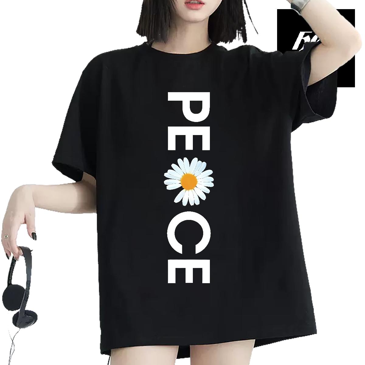 Fashion Casual T Shirts Women Crew Neck Cotton Breathable Beach Womens Tshirts Custom Print Plus Size High quality Tees