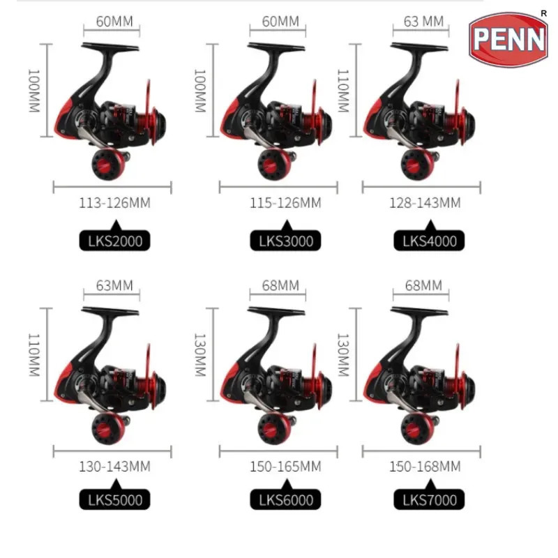 PENN LKS2000-7000 All-metal Rocker Fishing Reel Luya Round Sea Pole Far-casting Reels Fishing Reels 240709