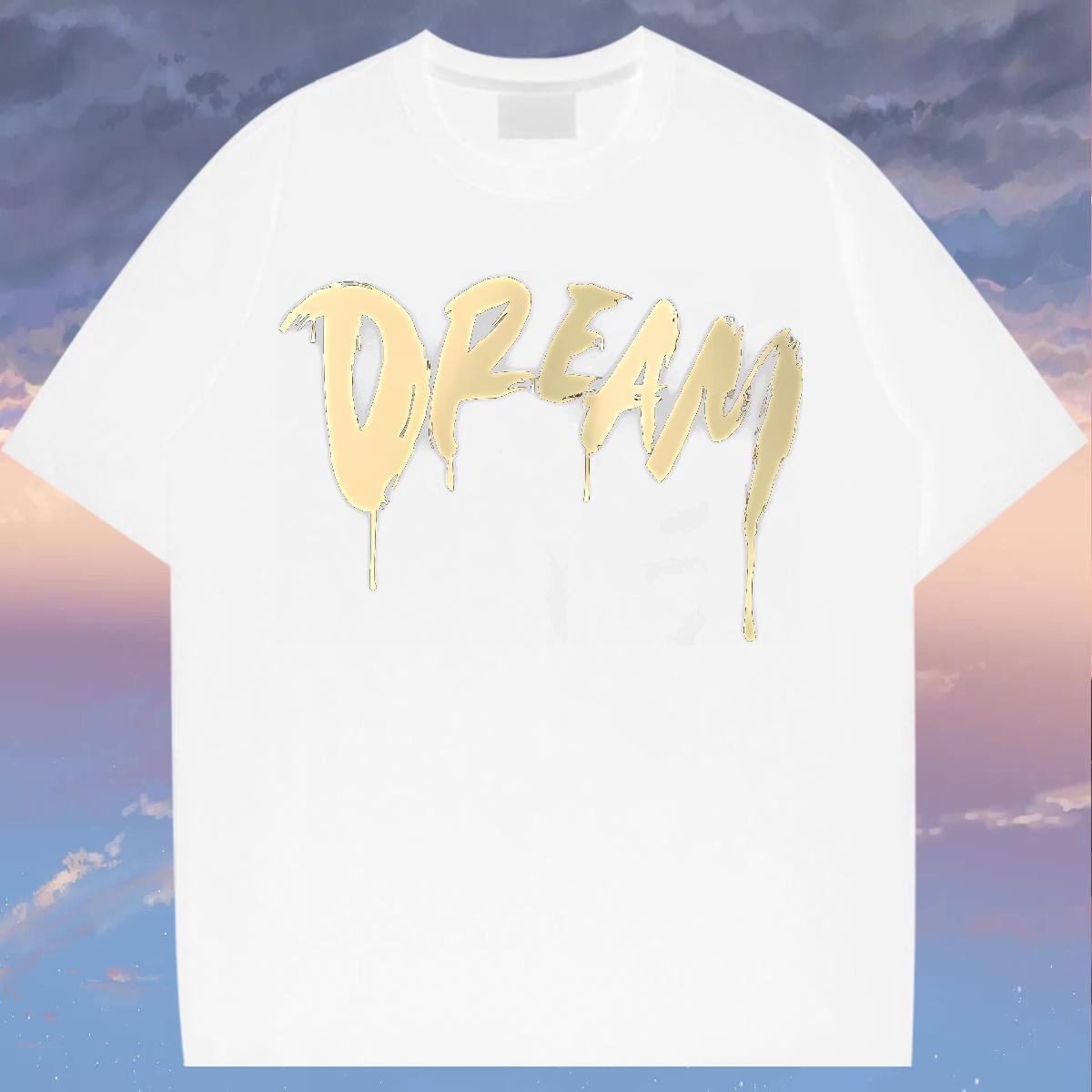 New Mens T Shirts Black White Street Wear Men Clothes T-Shirt Crew Neck Cotton Loose Fit