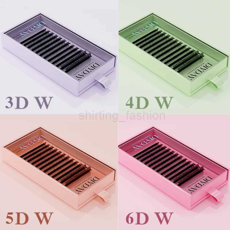 DIYDAY W Shape Eyelashes Extensions W Shaped Bloom 3d 4d 5d 6d 7d 8d Eye Lashes Natural Soft Premade Fan Lash ExtensionsCL240713