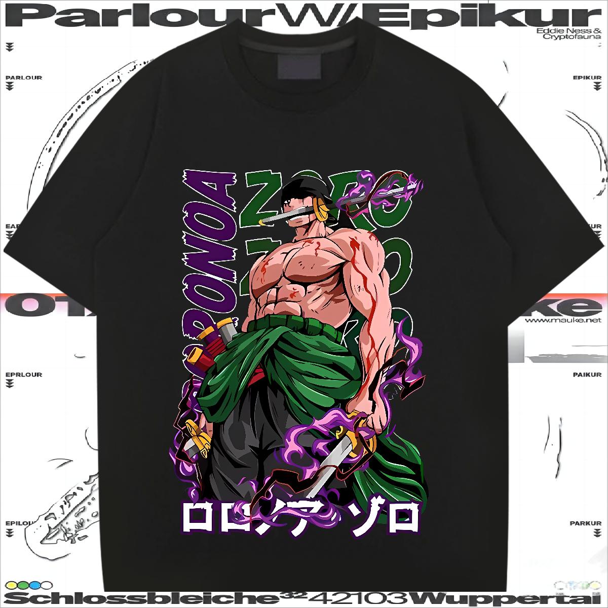 2024 New Mens T Shirts DIY Anime Daily Outfit Men Clothes T-Shirt Crew Neck Cotton Loose