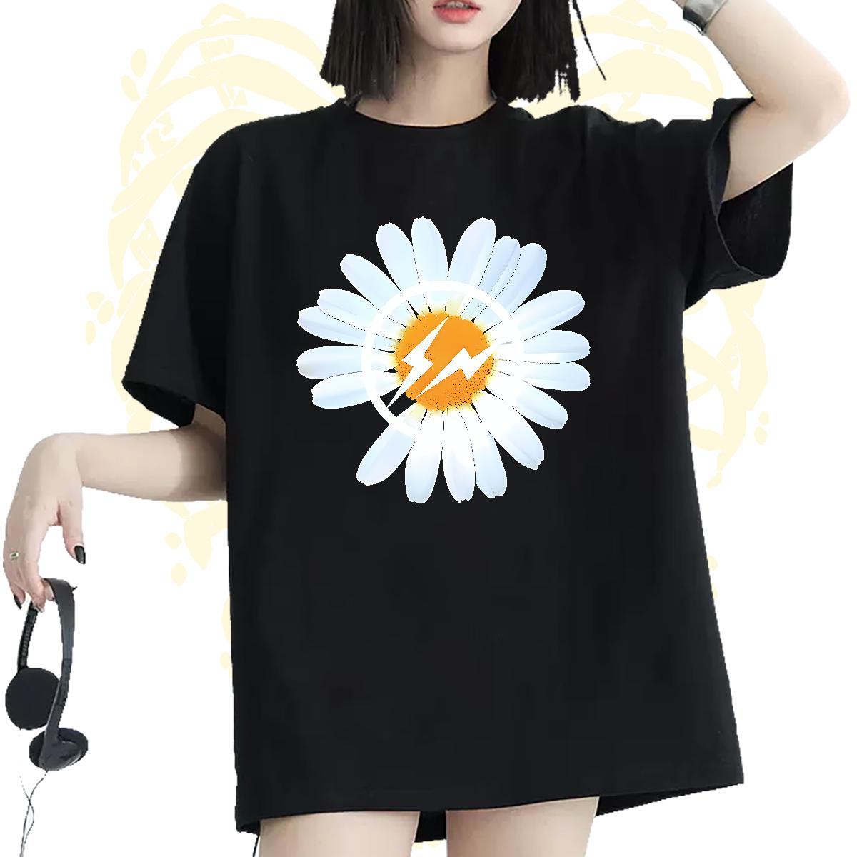 Cotton Breathable Soft Womens T Shirts Fashion Casual Sports Street Wear Women Tshirts Skull Designer Top Tees