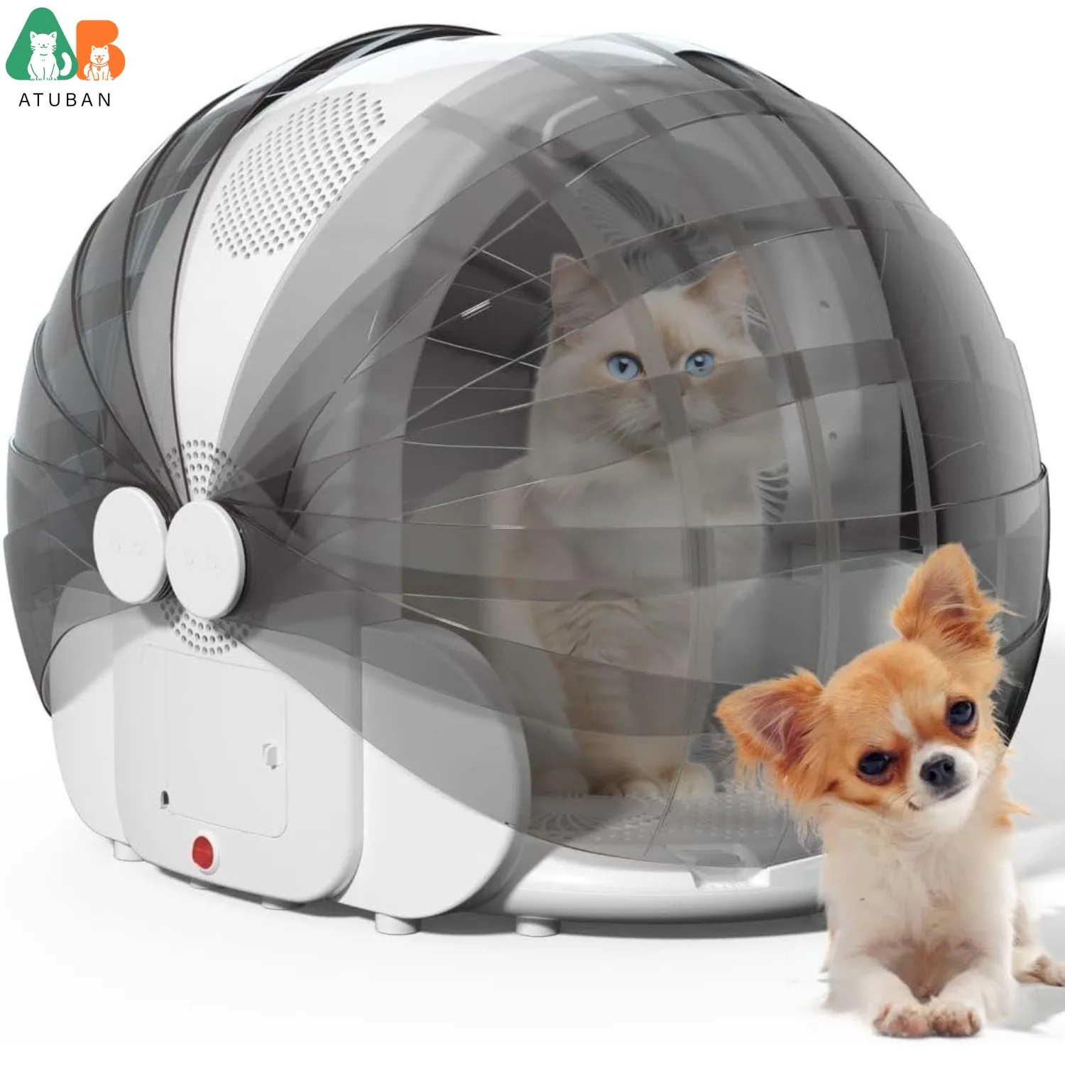 Foldable Automatic Pet Dryer Box for Cats and Small Dogs,Ultra Quiet Cat Hair Dryer 360 Temperature Control Smart Pet Drying Box