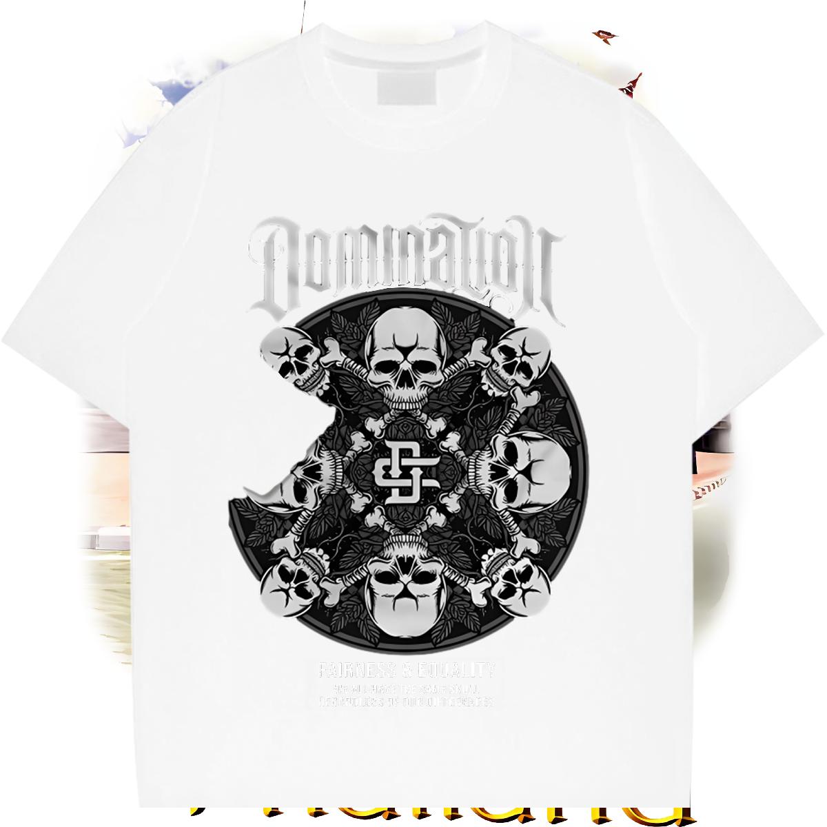 New Designer T-Shirts Black White High Street Hip Hop Men Tees Breathable Crew Neck Cotton Brand