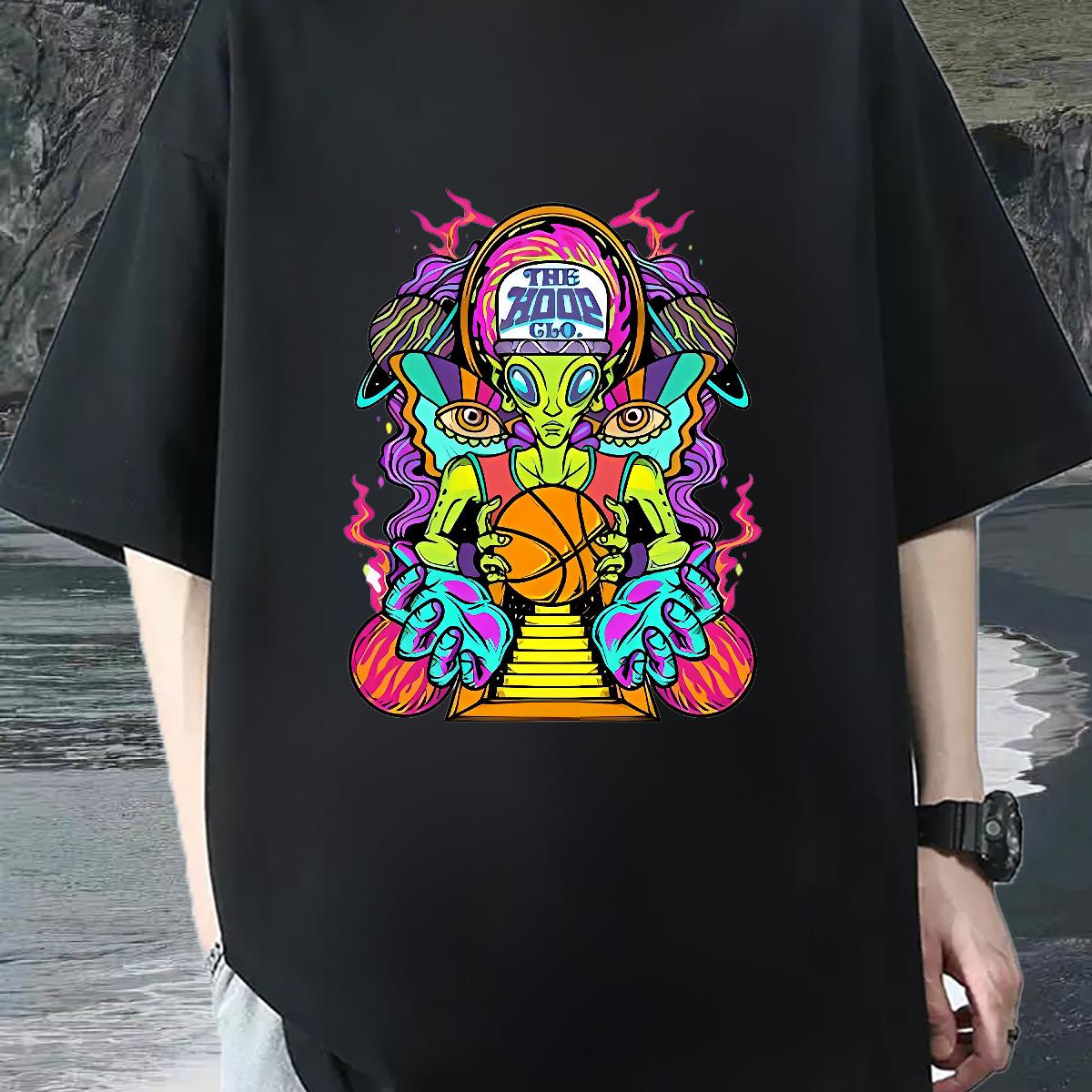 Loose Men Tees Breathable Crew Neck Cotton Street wear Hip Hop Man T Shirts Custom Print Oversized New Designer Tees Shirts