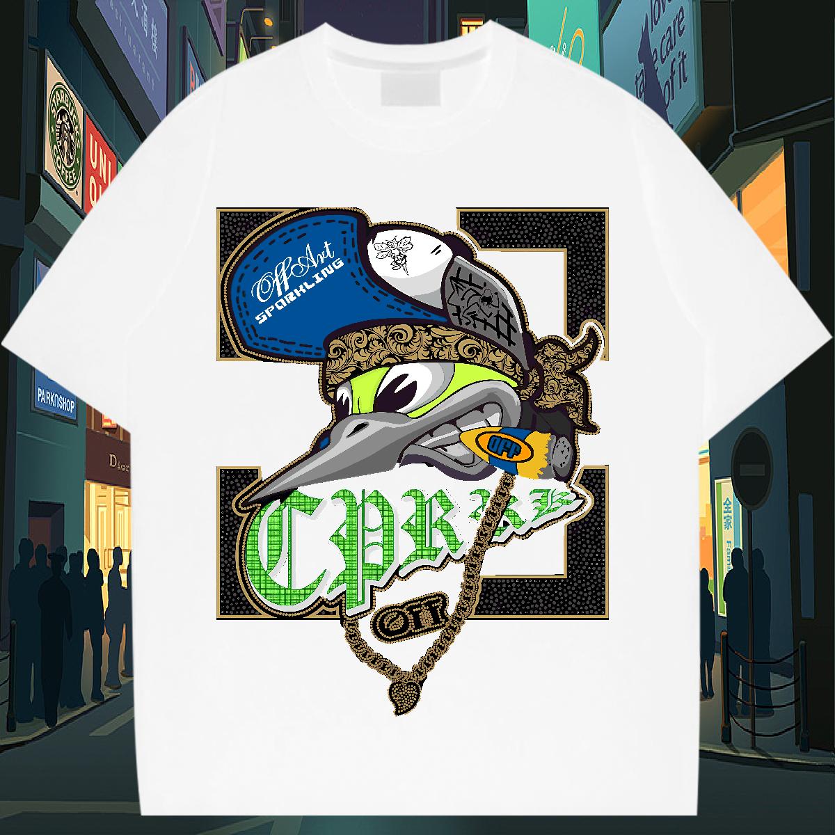 Classic T Shirts Men Hip Hop Crew Neck Cotton Couples T Shirts Customized Custom Print Plus Size Tees