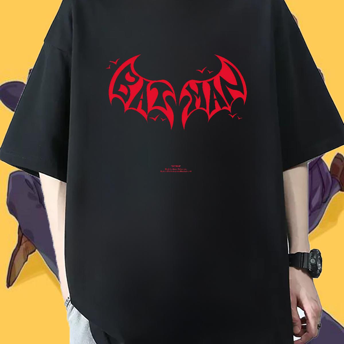 Casual New T-Shirts for Men Anime Print Men Tees Street Wear Cotton Breathable Short Sleeve Cool Design Clothes