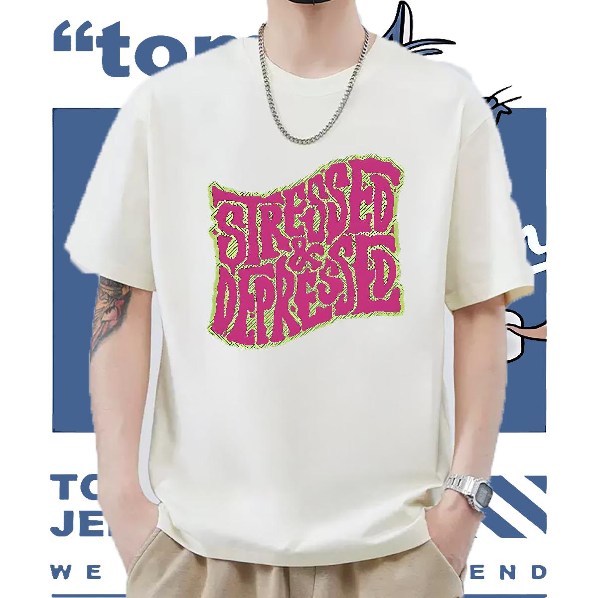 Fashion New T Shirt For Man Skull Men Tshirts Anime Printing Street Cotton Breathable Popular Tops Tees