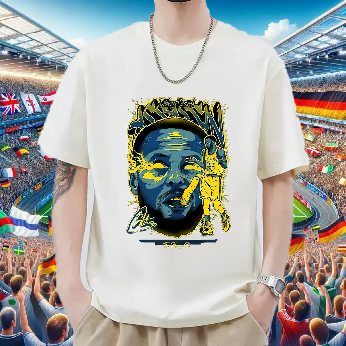 2024 T Shirt For Man DIY Printed Sports Casual Mens Tshirts Cotton Breathable Cool Design