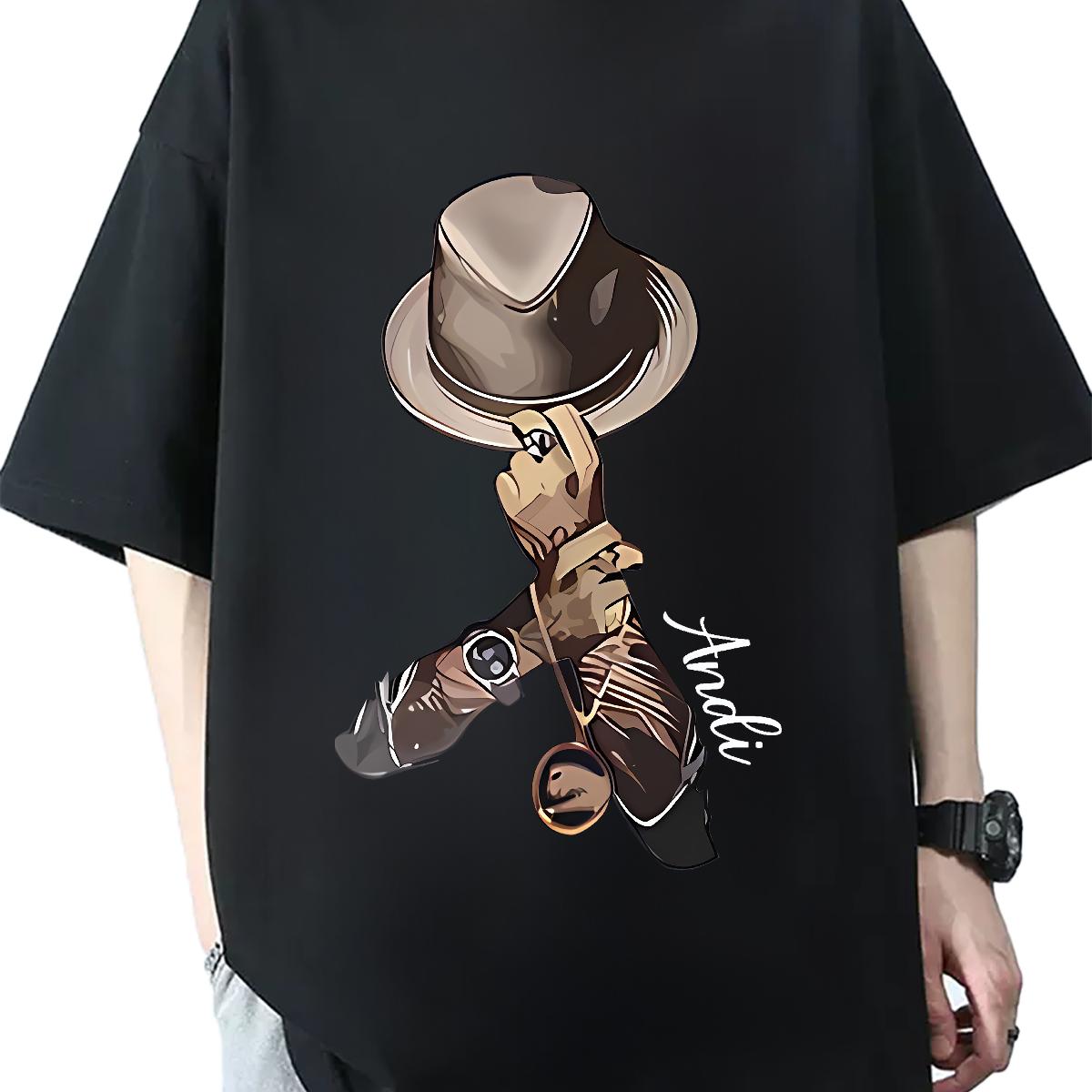 Fashion Designer T-Shirts DIY Anime Anime Printing Street Men Tops Tees O-Neck Short Sleeve Cotton Loose