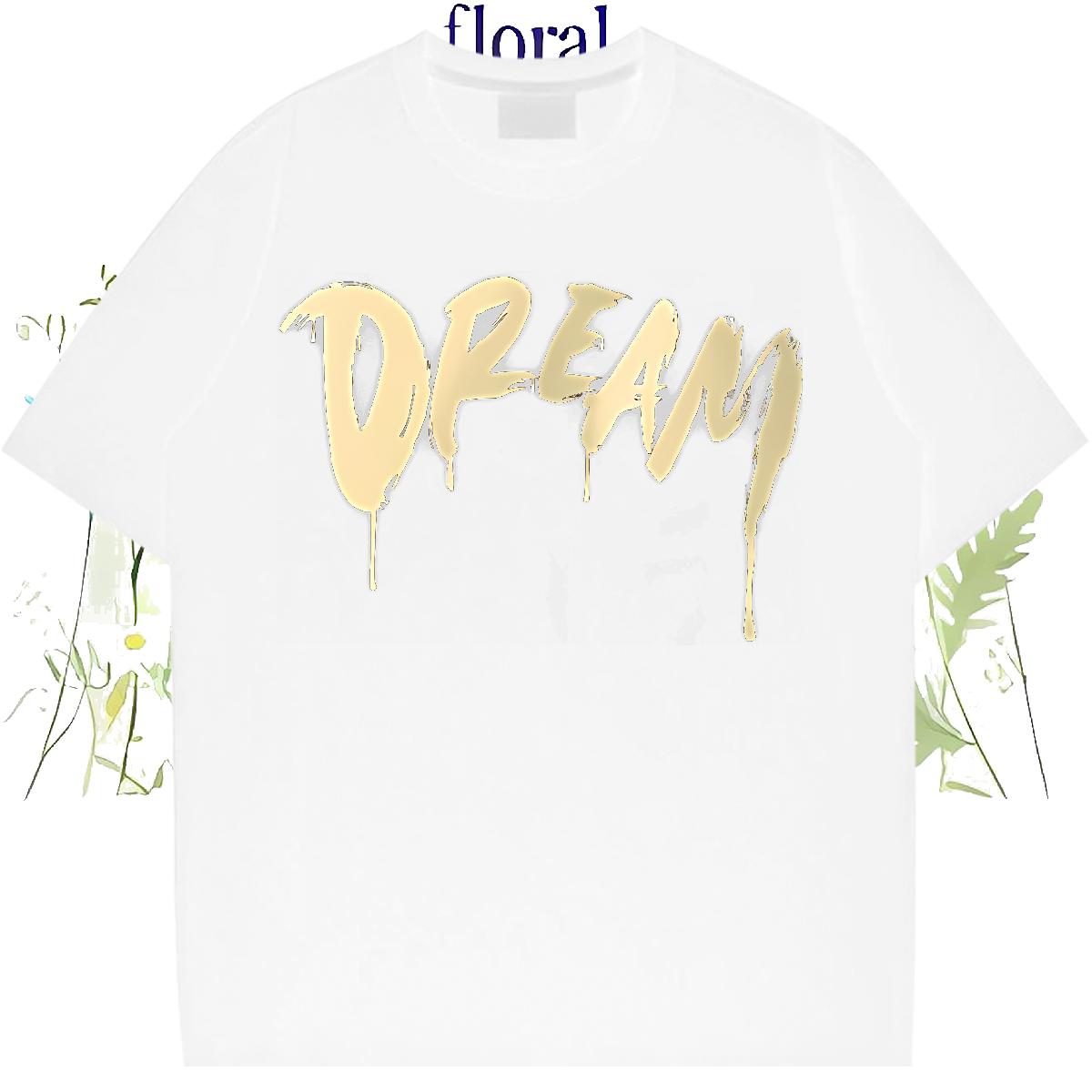 Popular T-Shirts Sport Cotton Breathable Couples T Shirts Fashion Floral Print Tee Shirt