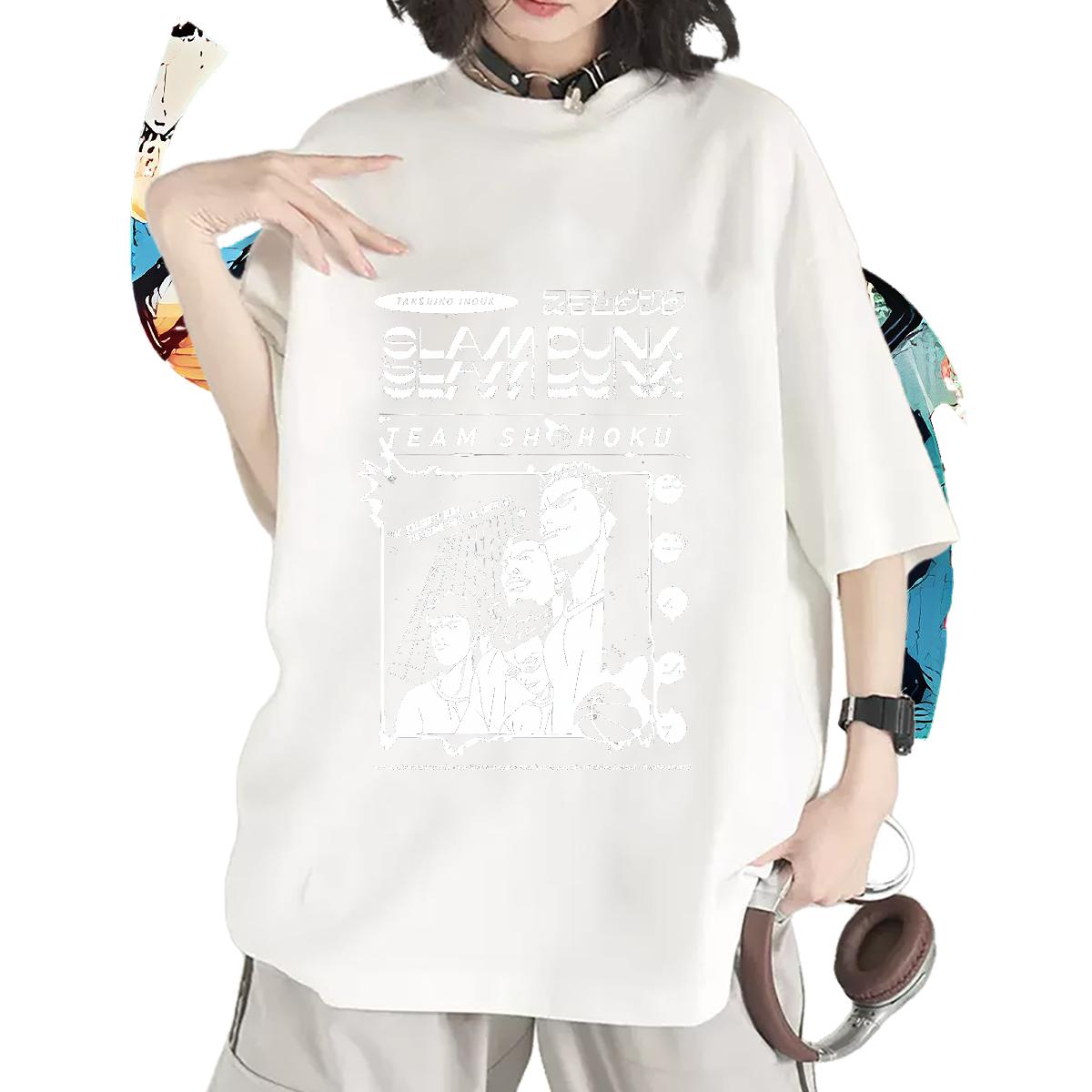 DIY Women T Shirts Crew Neck Cotton Breathable Daily Wear Women Tshirts Anime Print Loose fit Top Shirts