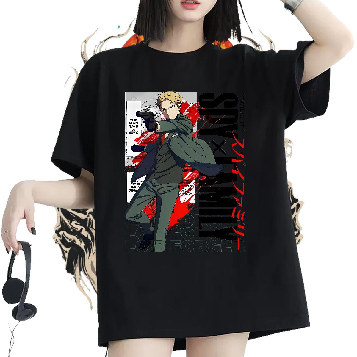 Cotton Breathable Short Sleeve T-Shirts for Women 2024 Designer Hip Hop Street Unisex Tshirts Anime Loose fit Tops Tees