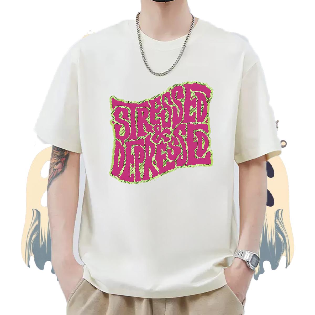 Soft T Shirt For Man Casual Daily Wear Crew Neck Cotton Breathable Men Tees Classic Casual Cartoon Print Polos